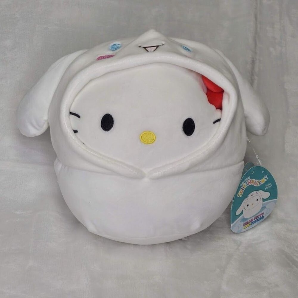 Hello Kitty Squishmallow Plush Cinnamoroll Costume Hoodie 8" Removable Hood - Picture 14 of 14